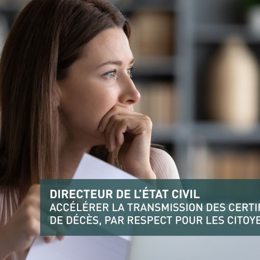 Image de couverture du rapport spécial concernant le Directeur de l'état civil illustrant une femme pensive.